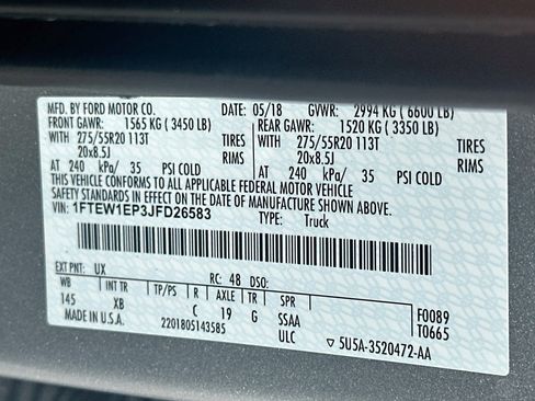 Used 2018 Ford F150 XLT w/ Equipment Group 302A Luxury AWD/4WD image 12