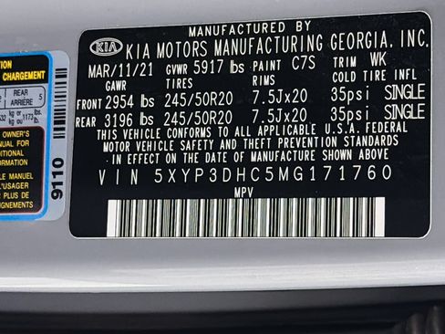 Certified 2021 Kia Telluride EX w/ EX Premium Package AWD/4WD image 33