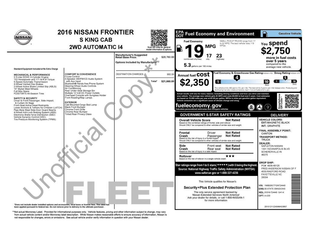 Used 2016 Nissan Frontier S RWD image 27