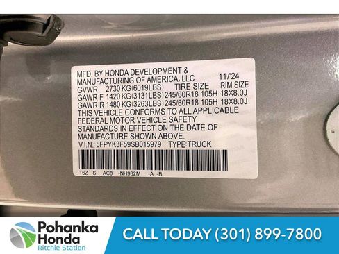 Used 2025 Honda Ridgeline RTL image 34