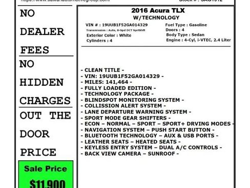 Used 2016 Acura TLX w/ Technology Package FWD image 30