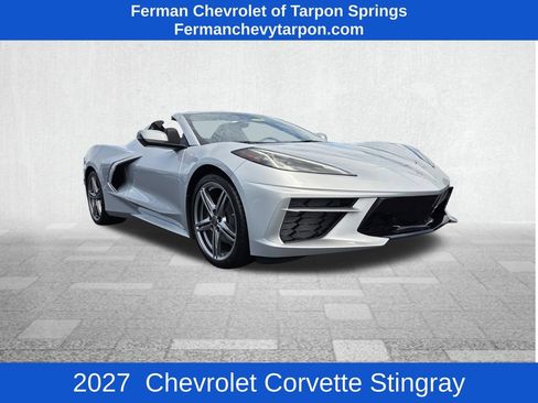 New 2027 Chevrolet Corvette Stingray Convertible w/ Chrome Exterior Badge Package RWD image 1