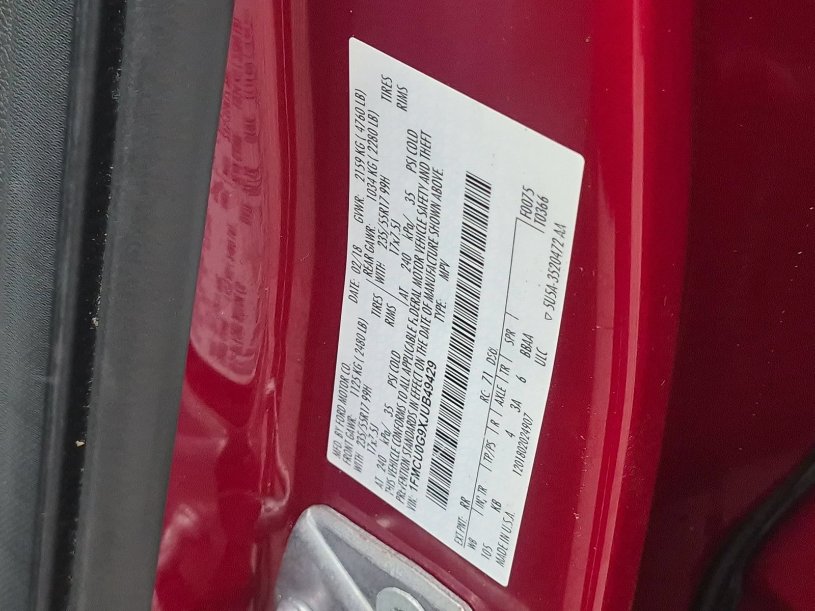 Used 2018 Ford Escape SE FWD image 29