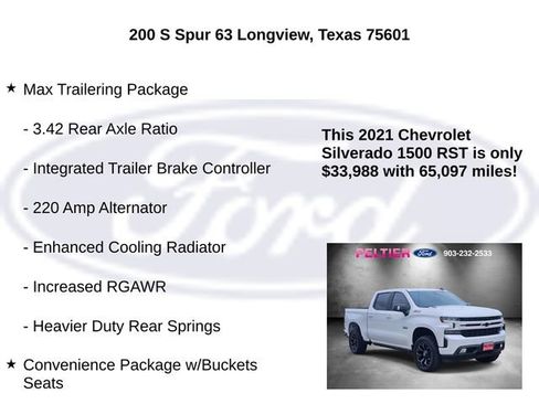 Used 2021 Chevrolet Silverado 1500 RST w/ Texas Edition Plus AWD/4WD image 30