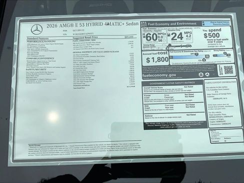 New 2026 Mercedes-Benz E 53 AMG e 4MATIC Sedan image 26