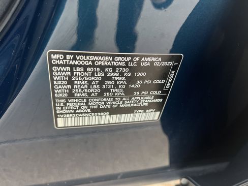 Certified 2022 Volkswagen Atlas SEL image 34