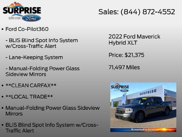 Used 2022 Ford Maverick XLT FWD image 7