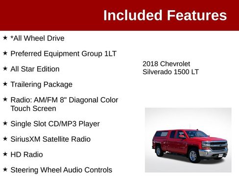 Used 2018 Chevrolet Silverado 1500 LT w/ All Star Edition AWD/4WD image 3