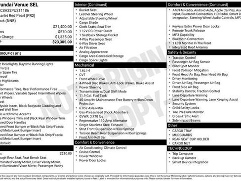 Certified 2023 Hyundai Venue SEL image 28