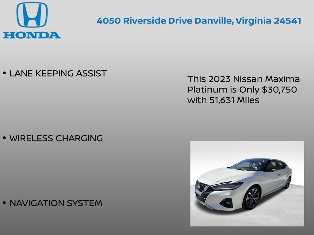 Used 2023 Nissan Maxima Platinum w/ Sport Mat Group FWD image 12