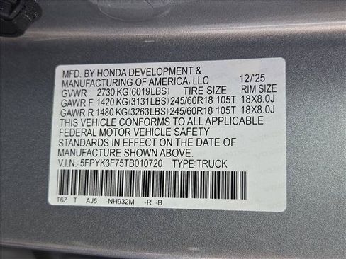 Certified 2026 Honda Ridgeline TrailSport image 26
