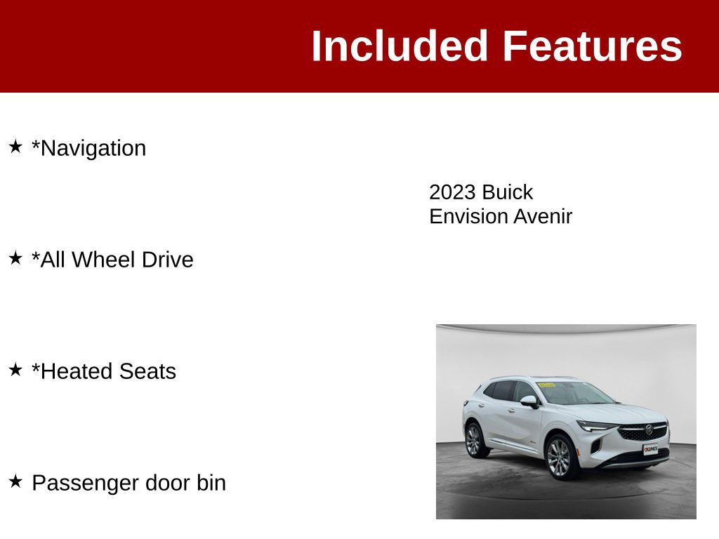 Used 2023 Buick Envision Avenir AWD/4WD image 3
