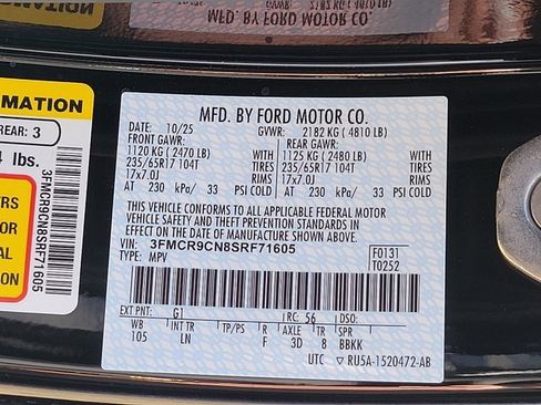 New 2025 Ford Bronco Sport Outer Banks w/ Sasquatch Outer Banks Package image 12