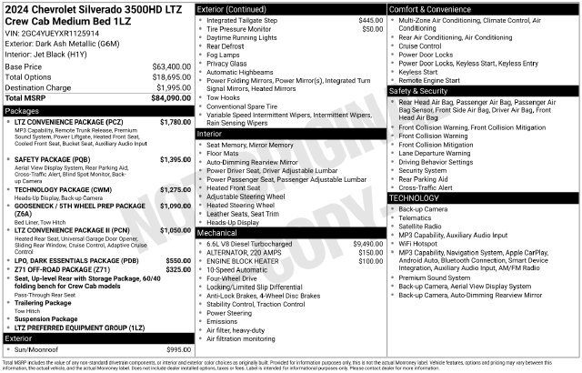 Used 2024 Chevrolet Silverado 3500 LTZ w/ LTZ Convenience Package AWD/4WD image 10