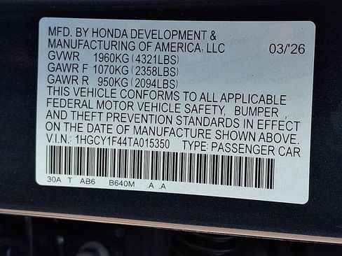New 2026 Honda Accord SE image 18