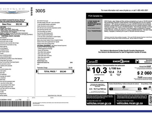 Used 2022 Chrysler 300 S RWD image 7