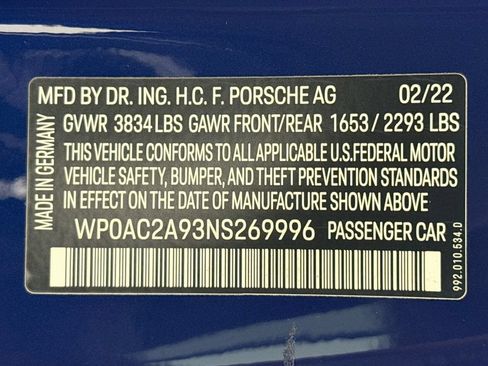 Certified 2022 Porsche 911 GT3 RWD image 32