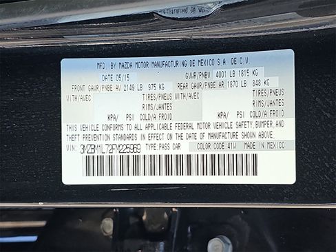 Used 2015 MAZDA MAZDA3 i Touring image 14