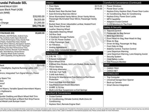 Used 2022 Hyundai Palisade SEL w/ Premium Package image 3