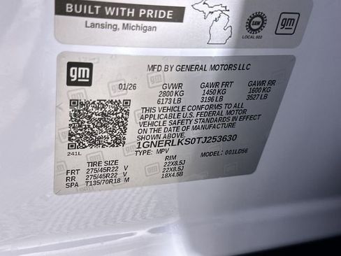 New 2026 Chevrolet Traverse RS w/ LPO, Floor Liner Package image 64