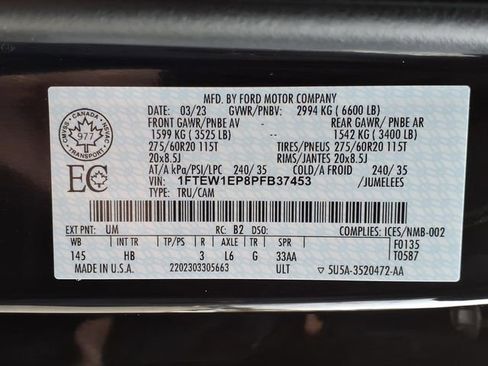 Used 2023 Ford F150 Lariat w/ Equipment Group 502A High image 15