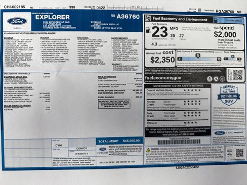 Used 2024 Ford Explorer XLT w/ Equipment Group 202A AWD/4WD image 28