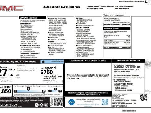 Used 2026 GMC Terrain Elevation FWD image 3