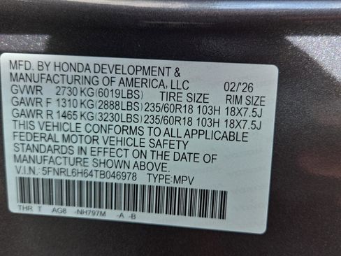 New 2026 Honda Odyssey EX-L image 27