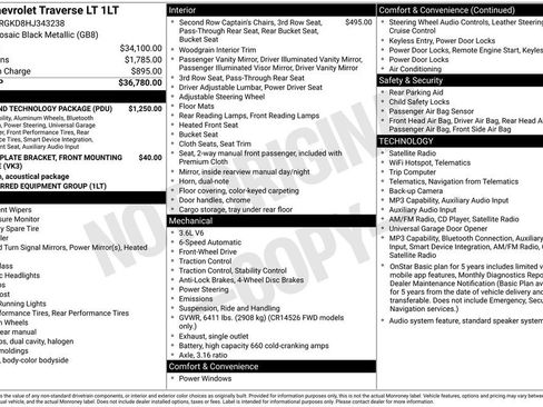 Used 2017 Chevrolet Traverse LT w/ Style and Technology Package FWD image 17
