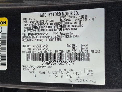 Used 2016 Ford Fusion S FWD image 23