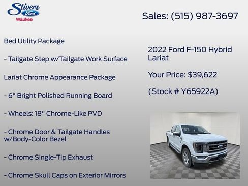 Used 2022 Ford F150 Lariat w/ Equipment Group 502A High AWD/4WD image 26