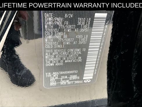 Certified 2025 INFINITI QX80 Luxe image 45