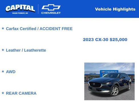 Used 2023 MAZDA CX-30 AWD 2.5 S w/ Preferred Package image 3