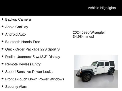 Used 2024 Jeep Wrangler Sport S image 5