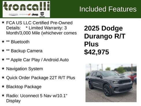 Certified 2025 Dodge Durango R/T AWD/4WD image 5