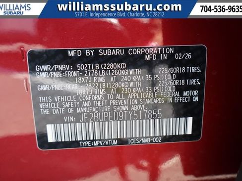 New 2026 Subaru Outback Touring AWD/4WD image 26