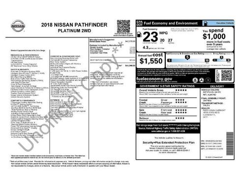 Used 2018 Nissan Pathfinder Platinum FWD image 5