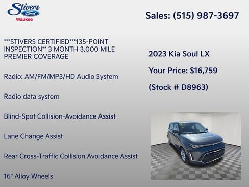 Used 2023 Kia Soul LX w/ Option Group 015 FWD image 16