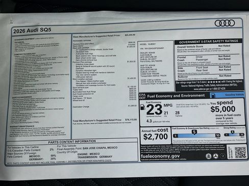 New 2026 Audi SQ5 Premium Plus AWD/4WD image 47