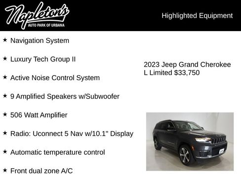 Used 2023 Jeep Grand Cherokee L Limited w/ Luxury Tech Group II AWD/4WD image 15