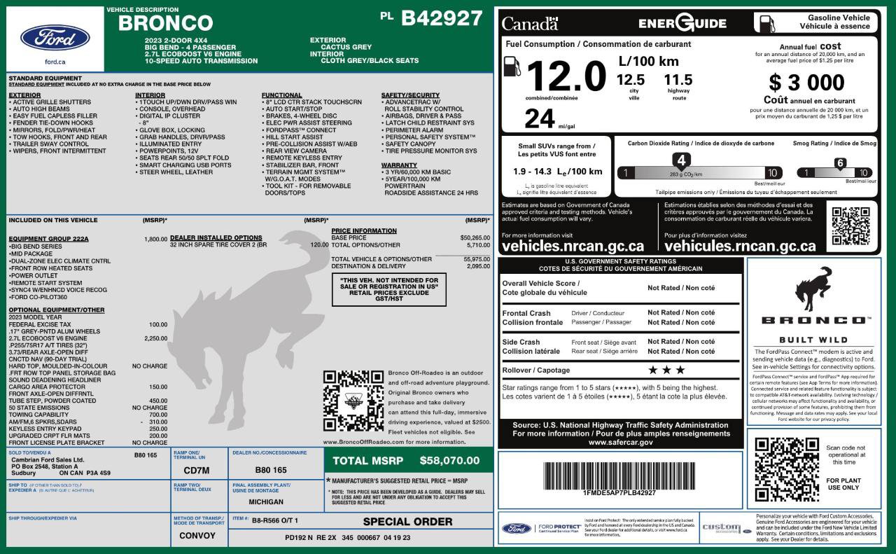 Used 2023 Ford Bronco Big Bend AWD/4WD image 10