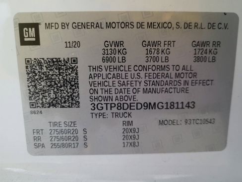Used 2021 GMC Sierra 1500 SLT w/ SLT Premium Plus Package RWD image 33
