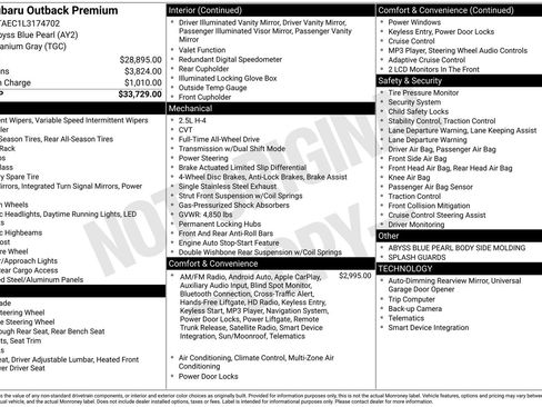 Used 2020 Subaru Outback Premium image 2