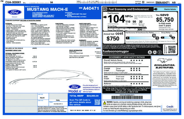 New 2025 Ford Mustang Mach-E Premium w/ Interior Protection Package AWD/4WD image 22