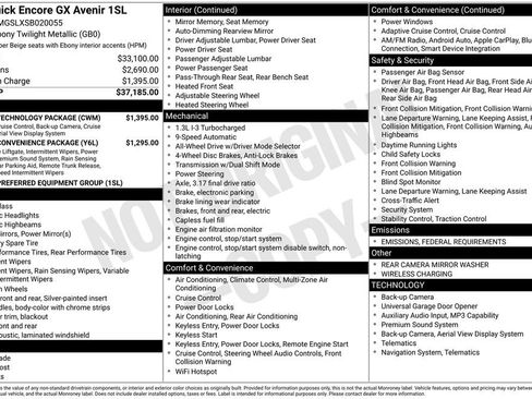 New 2025 Buick Encore GX Avenir w/ Avenir Technology Package image 36