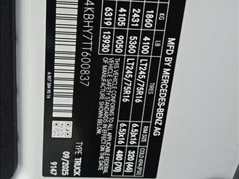 New 2026 Mercedes-Benz Sprinter 2500 image 17