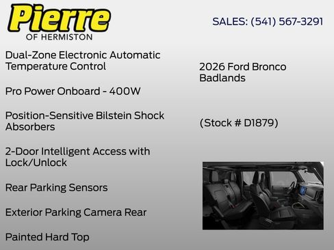 New 2026 Ford Bronco Badlands w/ Sasquatch Package AWD/4WD image 7