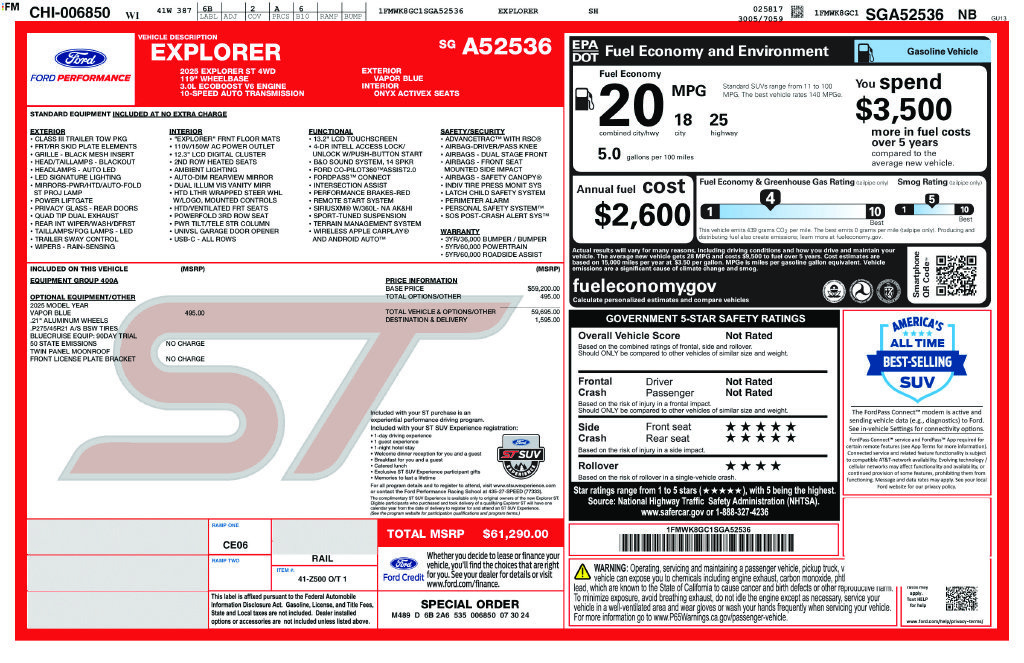 Used 2025 Ford Explorer ST AWD/4WD image 6