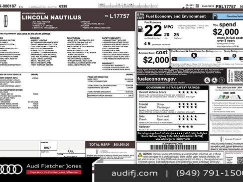 Used 2023 Lincoln Nautilus Reserve w/ Equipment Group 201A image 3