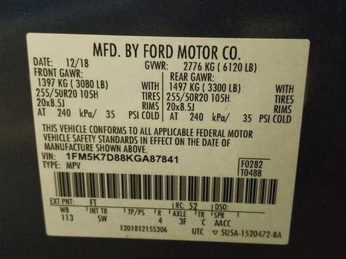 Used 2019 Ford Explorer XLT w/ Equipment Group 202A FWD image 33
